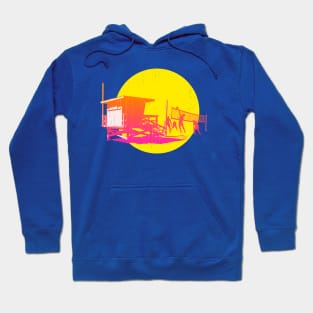 California Beach Volleyball Sunset Hoodie